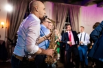 Saxophonist Arjan M performing on a wedding event