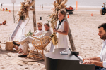 Saxophonist Eva performing a wedding event